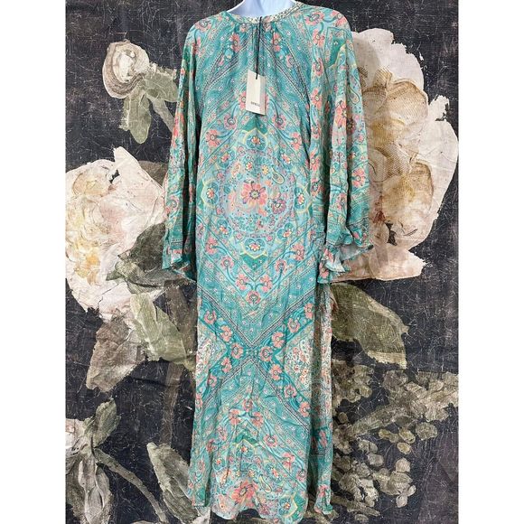 NWT Farrah Half Moon Gown in Aqua Size Xs - Picture 10 of 10